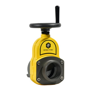 HGV250Q-DS-Y - 2.5" F QST x 2.5" M QST, Hi-Viz - Heavy Duty - Hydrant Gate Valve