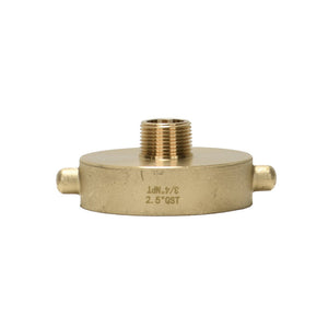 B37-25Q75G - Reducer 2.5" Female QST x 3/4" Male GHT Brass Pin Lug
