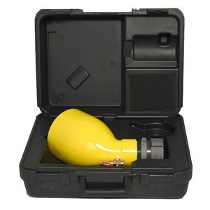 HD250Q - 2.5" Female Swivel QST Hydrant Diffuser Alum - Hi Viz Yellow Body with 4" Face Gauge & Case